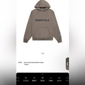 Fear of God Essentials Brown Hoodie